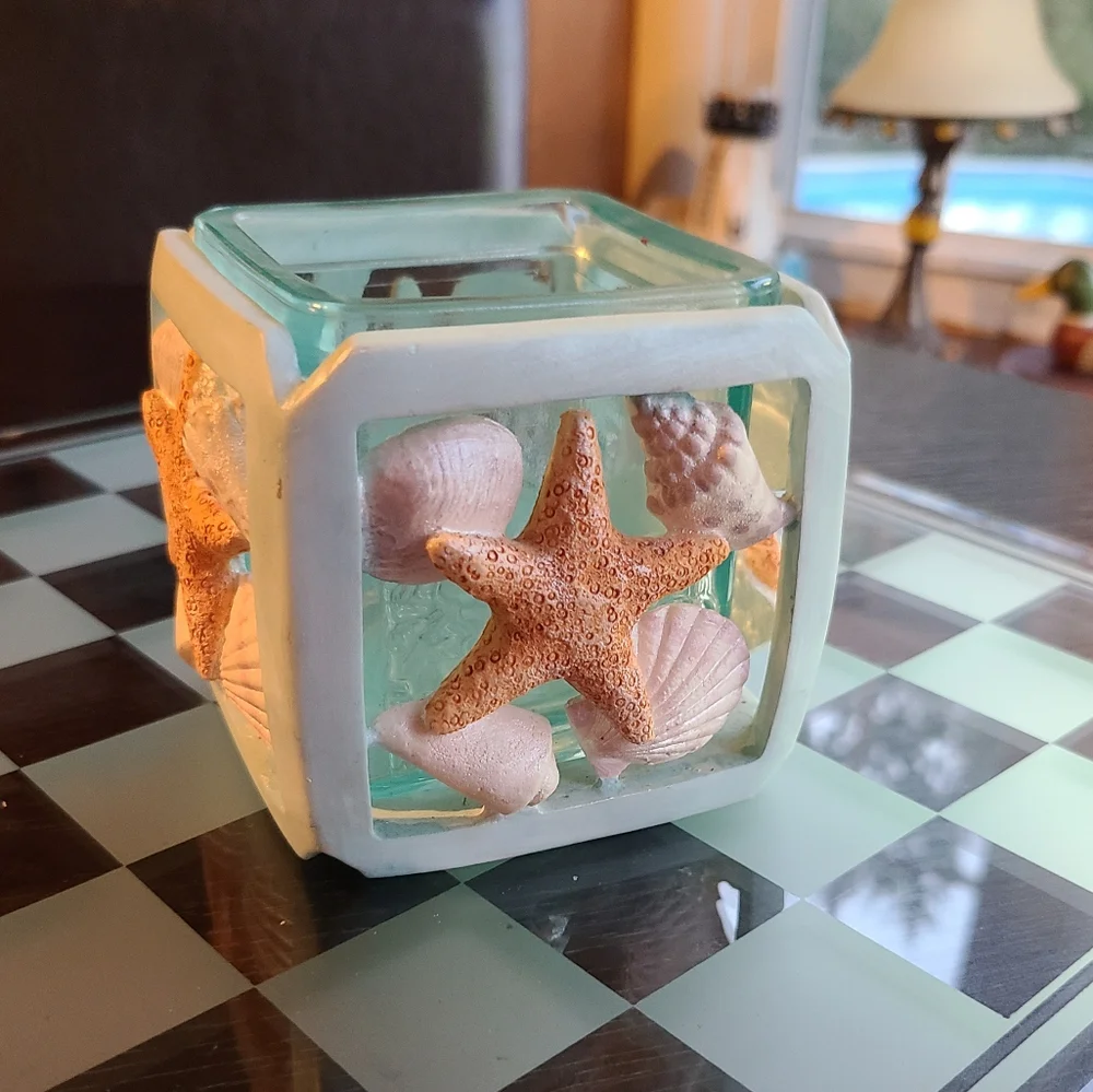 Votive Candle Holder seashell design